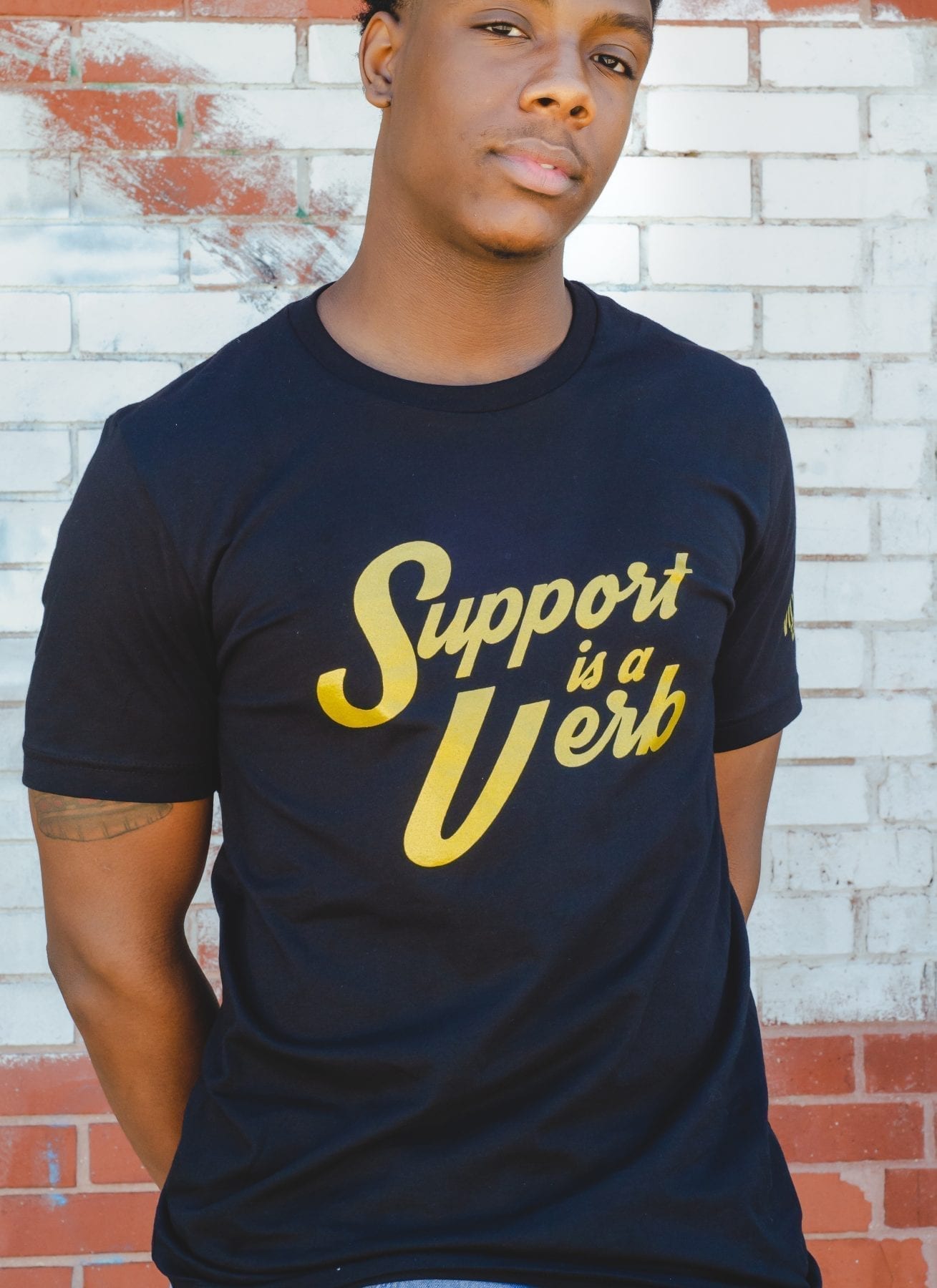 Support Is A Verb Unisex (Gold) Support Is A Verb